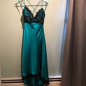 Cache' Silk and Lace Sexy Midi Cocktail Dress